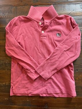 Crewcuts Long-Sleeve Polo Shirt in Light Red Sz 6/7